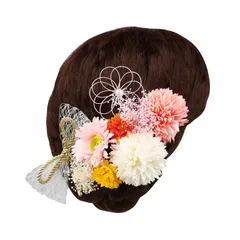 【即日発送】飾り 髪 髪留め 着物 着物 ドライフラワー 花 浴衣 結婚式 ヘアアクセサリー 和装 袴 振袖 つまみ細工 卒業式 4カラー 9点セット 七五三 成人式 髪飾り [OTAKUMARKET]