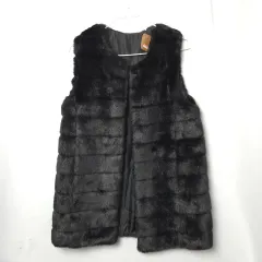 レディース M フェイクファー ロング ベスト