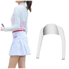 [ReiLuana] アーム カバー レディース ゴルフ UV カット 接触 冷感 ストレッチ 長袖 ボレロ 吸汗 速乾 通気 (ホワイト, M) [ホワイト] [M]