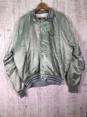 80's　ビンテージ　ナイロンジャケット　ウインドブレーカー　L　USA製　シルバー