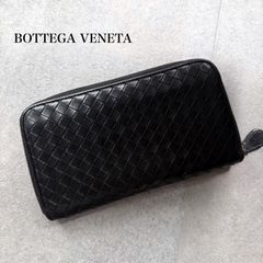 ◇極美品◇ボッテガヴェネタ 長財布 ラウンドジップ ブラック イントレ