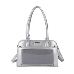 [ハルジオ] 痛バッグ トート 痛バ ショルダー 推し活バッグ ショルダーバッグ トートバッグ 2WAY 痛バック 可愛い 黒 白 赤 銀色 水色 いたばっく いたば ぬい 鞄 かばん オタ活 バック かわいい おしゃれ 人気 シート 付属 (シ [シルバー]