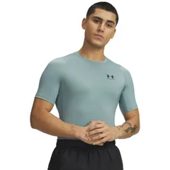 【送料無料】 アンダーアーマー メンズ シャツ トップス Under Armour Mens HeatGear Compression TShirt SerpentineBlack