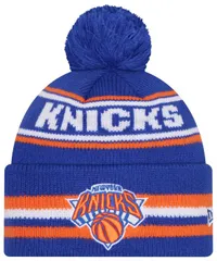 【送料無料】 ニューエラ レディース 帽子 ニットキャップ アクセサリー New Era Adult New York Knicks Blue Classic Pom Cuffed Knit Beanie NoColor