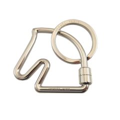 未使用 エルメス シュヴァル 馬 ホース メタル シルバー キーリング