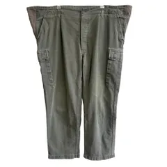 EURO ユーロ ドイツ軍 モールスキンカーゴパンツ ミリタリー ボタンフライ カーキ No.M801