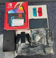 美品　Nintendo Switch (有機ELモデル) ネオンブルー・ネオンレッド