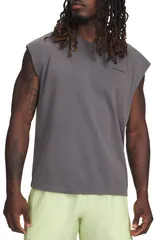 【送料無料】 アンダーアーマー メンズ タンクトップ トップス Under Armour Mens Icon Heavyweight Cotton Tank Top CastlerockBlack