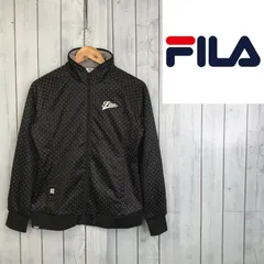 FILA GOLF フィラゴルフ 裏起毛ジップジャケット ドット柄 ブラック系 ゴルフウェア レディース