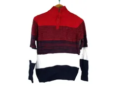 k03250915028　TOMMY HILFIGER　Mサイズ　赤×紺×白　　トップス　ニットorセーター　秋冬