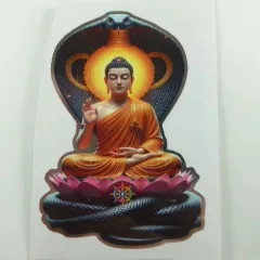 お釈迦様ステッカー　ナーガブッダ　キラキラシール　　防水②