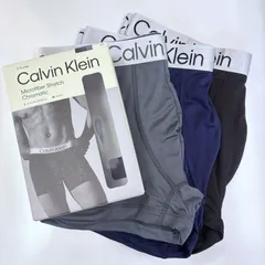訳あり 新品未使用 カルバンクライン ボクサーパンツ 3枚セット 下着 メンズ ボクサー パンツ 前閉じ ロゴ 無地 クロマティック Calvin Klein 3Pack NP2741O  Lサイズ（XLサイズ相当）[260304-50]