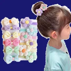 ヘアゴム 子供 12本セット おしゃれ 可愛い カラフル 花 リボン 蝶結び キッズ 絡まない 痛くない 髪ゴム 幼児 女の子 ヘアアクセサリー 髪留め 髪飾り 女の子 キッズ ベビー 赤ちゃん 幼稚園 保育園 (A 12本)