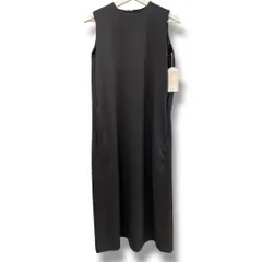 タグ付き未使用品 MilaOwen ミラオーウェン クルーネックWstストレートカットワンピース 09WCO251007 洗える 25年製 ポケット付き ブラック 黒 size0 レディース 春 ゴーゴー古着マルイ北千住店No.草3484