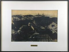 木村二朗「ベルリンの壁跡」10号油彩,封蝋的マチエル,洒落た構成 木村二朗「ベルリンの壁跡」10号油彩,封蝋的マチエル,洒落た構成