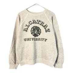 80年代 USA製 Hanes ヘインズ カレッジスウェット グレー(メンズ M)中古 古着 X4189