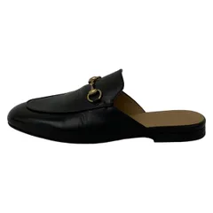 GUCCI(グッチ) サンダル 37 レディース - 423513 黒 ホースビット レザー