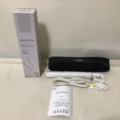 H911　美品　SALONIA　サロニア　ストレート　ヘアアイロン　SL-004SW　ホワイト　24mm　耐熱ポーチ付き　