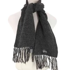 ステューシー Stussy 90s OLD USA製 ロゴ刺繍マフラー メンズ 表記無 