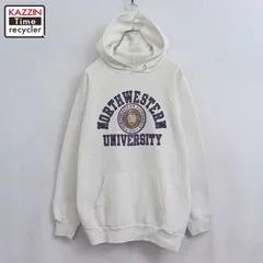 80s USA製 vintage Champion トリコタグ カレッジ カラーフロッキープリント スウェット パーカー メンズ 表記Lサイズ