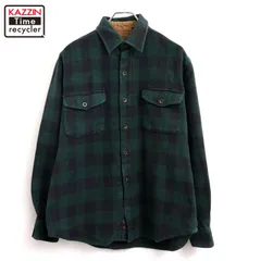 90s vintage ブロックチェック柄 ヘビーネル 長袖シャツ メンズ 表記Mサイズ