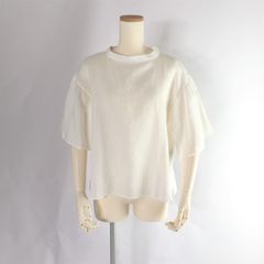 vent blanc リネン プルオーバーブラウス 麻 ベージュ 後ろボタン 