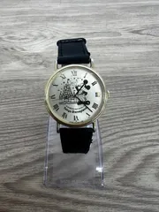 ☆2 【不動品】 希少 レトロ Disney ミッキーとシンデレラ城 【時計】 【0.5】