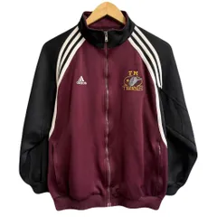 adidas アディダス トラックジャケット ジャージ テニス 刺繍 バーガンディ×黒×白 No.M814
