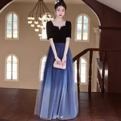 結婚式ドレス 披露宴 演奏会 イブニングドレス  パーティードレス  ロングドレス バックリボンタイプ  Aライン キラキラ