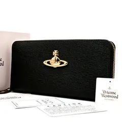 未使用保管品 Vivienne Westwood ヴィヴィアンウエストウッド 長財布 オーブ ラウンドファスナー 箱付き メンズ レディース ユニセックス 大容量 多収納 ブラック