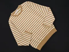 NATURAL BEAUTY BASIC ナチュラルビューティーベーシック ボーダー ニット セーター sizeM/アイボリーx茶 ■◇ レディース