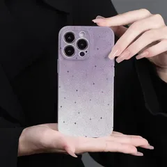 送料無料｜紫の星デザインiPhoneケース。全面保護マット仕上げの超薄型で、高級感のある個性的な耐衝撃ケース。