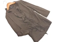 INDIVI インディヴィ フリル 7分袖 カットソー size38/茶 ■◇ レディース