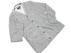 SHIPS JET BLUE シップスジェットブルー リネン混 Vネック カーディガン sizeM/グレー ■◇ メンズ