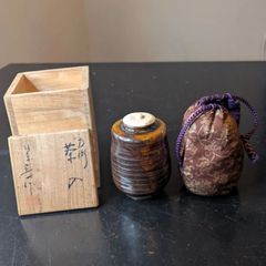 肩衝茶入 茶道具 桶谷定一 茶入 骨董品 共箱 - メルカリ
