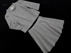 REDYAZEL レディアゼル チェック カットソー スカート セットアップ sizeS/白ｘグレー ■◇ レディース