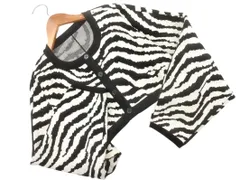 PAGEBOY ページボーイ 総柄 ショート丈 カーディガン sizeF/白ｘ黒 ■◇ レディースのサムネイル