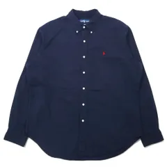 Ralph Lauren 90年代 クラシックフィット ボタンダウンシャツ XL ネイビー コットン スモールポニー 刺繍