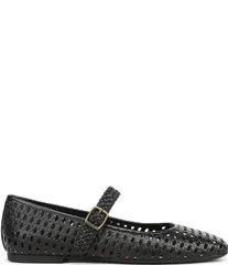 バイオニック レディース シューズ パンプス レザー Vionic Alameda Woven Leather Mary Jane Flats Black ブラック