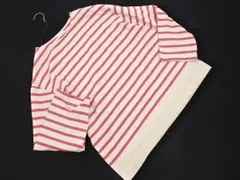 green label relaxing グリーンレーベルリラクシング ユナイテッドアローズ ボーダー ボートネック カットソー 白ｘピンク ■◇ レディース