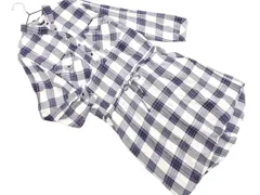 ZARA basic ザラ ベーシック チェック シャツ ワンピース sizeM/白ｘ紺 ■◇ レディース