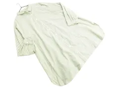 sm2 サマンサモスモス ストライプ シャツ ワンピース sizeF/アイボリーx緑 ■◇ レディース