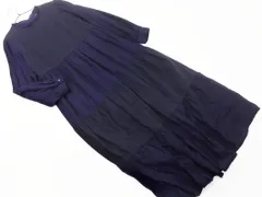 SHIPS シップス 切替 マキシ ワンピース sizeM/紺ｘ黒 ■◇ レディース