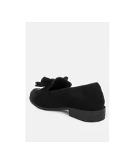 ロンドンラグ レディース シューズ スリッポン・ローファー ヒール London Rag Womens Havisham Bow Accent Heeled Loafers Black ブラック