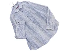 earth music&ecology アースミュージック＆エコロジー 小花柄 長袖 ブラウス シャツ sizeM/青 ■◇ レディース