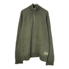 POLO JEANS ポロジーンズ ラルフローレン ハーフジップ コットンニットセーター モスグリーン(メンズ L)中古 古着 X4198