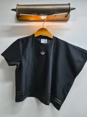 XS) アディダス オリジナル アシンメトリー クロップド メッシュ Tシャツ 出品