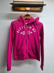 S) アバクロンビー ホットピンク フードジップアップ 出品
