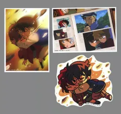 【中古】グッズセット 謎めいた乗客 ブロマイド＆ステッカーセット 「セガ ラッキーくじ 名探偵コナン メモリアルカット FILE.3」 J賞