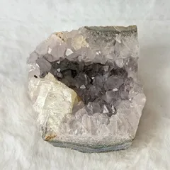 【444g ホワイト アメジスト カルサイト共生原石】天然水晶 原石 浄化 パワーストーン インテリア